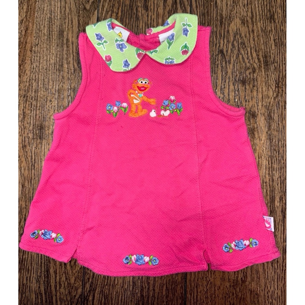 vintage sesame street zoey flower  dress 24 months